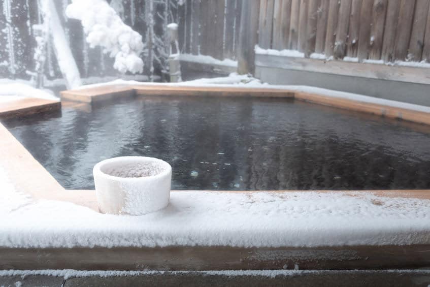 Onsen in una Ryokan sul Monte Okuhida Takayama Giappone