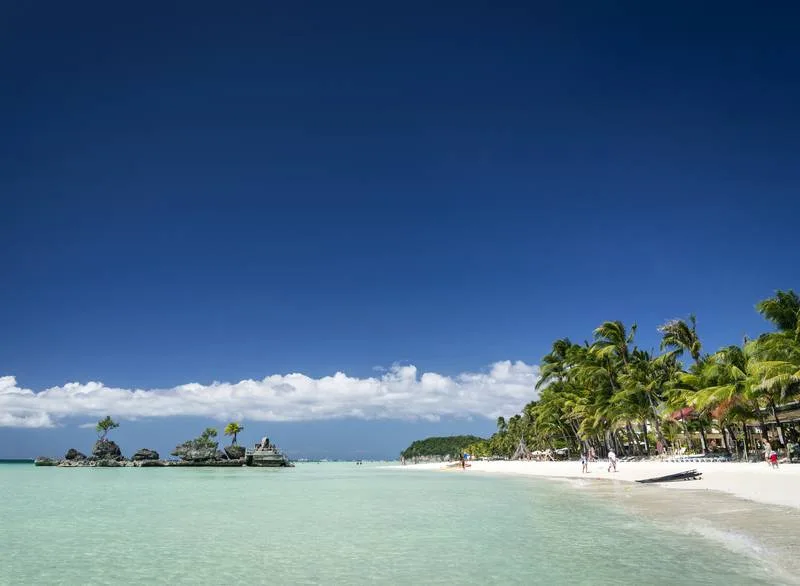 Spiaggia bianca Boracay Stazione 2 