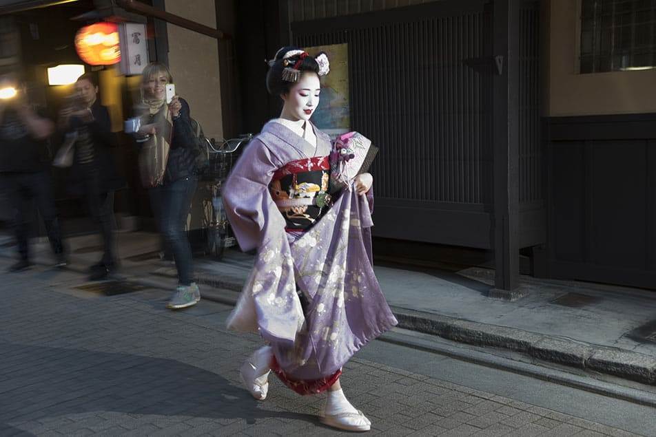 nel quartiere delle geishe di Kyoto di Gion